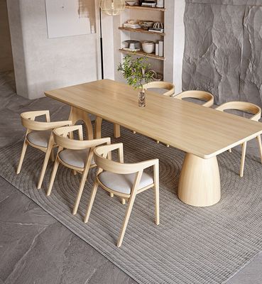 Maßgeschneiderter moderner Rechteck aus Naturmassivholz Tisch für Veranstaltungsmöbel