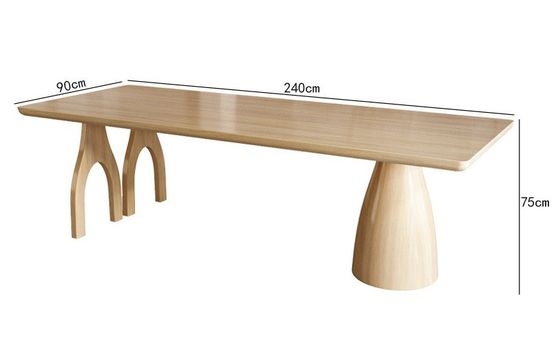 Maßgeschneiderter moderner Rechteck aus Naturmassivholz Tisch für Veranstaltungsmöbel