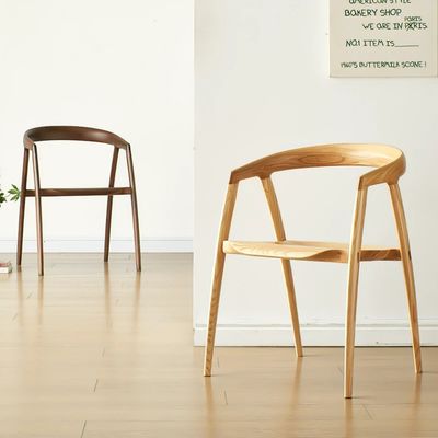 Postverpackung Esszessel Design für Restaurant Hotel Möbel Massivholz Moderne Walnuss Farbe Größe W57*D53*H77CM