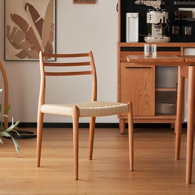 Modernes Design Massivholz Esszimmerstuhl mit Gewebe Papier Schnur und Nitrolacquer Finish in Ihrem Budget