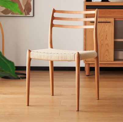 Modernes Design Massivholz Esszimmerstuhl mit Gewebe Papier Schnur und Nitrolacquer Finish in Ihrem Budget