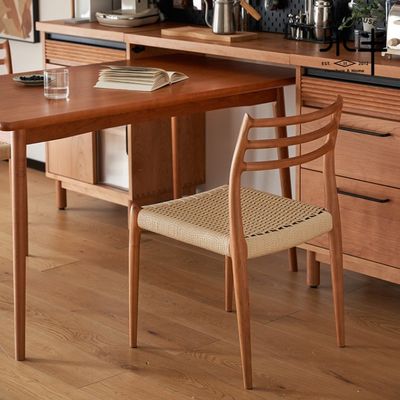 Modernes Design Massivholz Esszimmerstuhl mit Gewebe Papier Schnur und Nitrolacquer Finish in Ihrem Budget