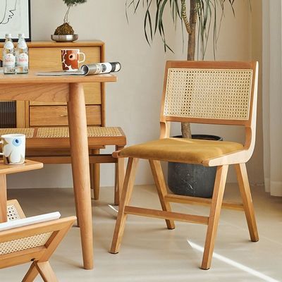 Massivholz- und Rattan-Escharmsessel Modernes Design für Gewerbemöbel