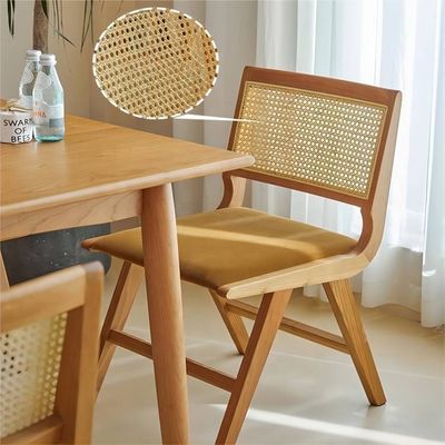 Massivholz- und Rattan-Escharmsessel Modernes Design für Gewerbemöbel