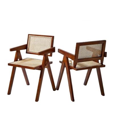 Morden Dining Fruniture Spezifischer Esszessel für Vintage-Gartenrohr Rattan Wicker Holzsessel im Hotel Esszimmer