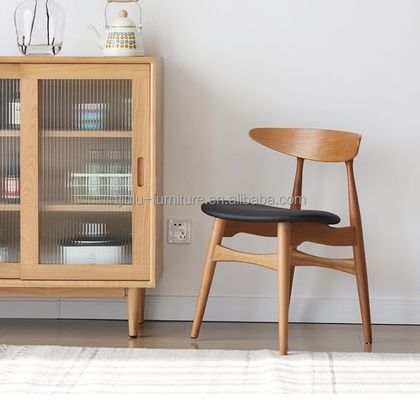 Maßgeschneiderte Farben Massivholz runden Rücken Nordic Esszessel für Hotel Restaurant Bankett und Zuhause im modernen klassischen Stil