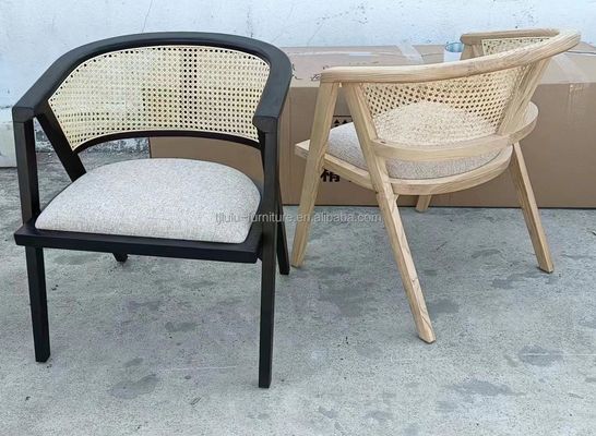 Hotel Nordic Massivholz Wicker Rattan Rücken Esszimmer Wohnzimmer Rattan Sessel