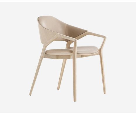 Nordic Design Moderne Massivholzleder Speisesaal Restaurantsessel in Weiß/Schwarz/Rotwein/Rot für robuste Sitzgelegenheiten 2023