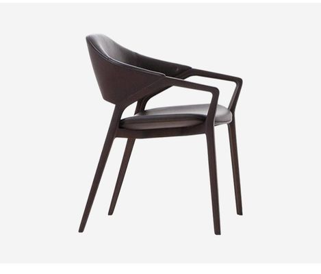 Nordic Design Moderne Massivholzleder Speisesaal Restaurantsessel in Weiß/Schwarz/Rotwein/Rot für robuste Sitzgelegenheiten 2023