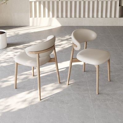 Moderne Massivholz-PU-Esszimmerstuhl für Nordische Restaurants und Cafés 2023 Design Stil Moderne Postverpackung N