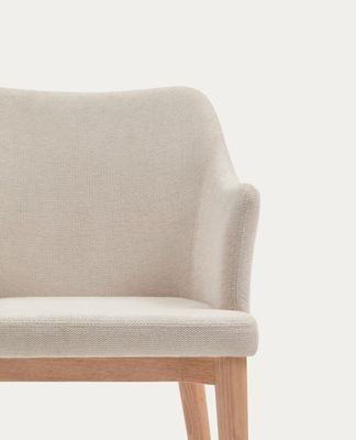 Möbel für Hotels und Restaurants Natürliche Farbe Polster aus Massivholz Esstühle