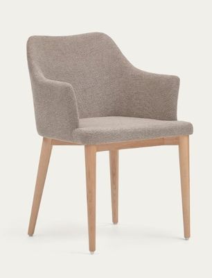 Möbel für Hotels und Restaurants Natürliche Farbe Polster aus Massivholz Esstühle