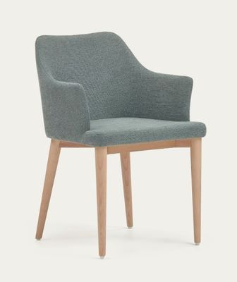 Möbel für Hotels und Restaurants Natürliche Farbe Polster aus Massivholz Esstühle
