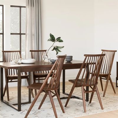 Esszimmermöbel Holz Massivholz Esszimmer Windsor Stuhl W54.6*D50*H96.5CM und elegantes Design