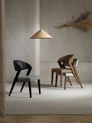 Esszimmermöbel italienischer Luxus moderner Design Holz-Café-Sessel Stapelstühle für anspruchsvolle Speisen
