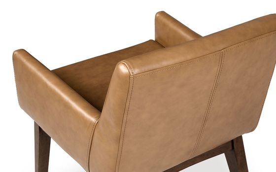 Restaurant-Esstuhl W57*D57*H76CM mit Massivholzrahmen und PU-Lederpolsterung im nordischen Modernen Stil