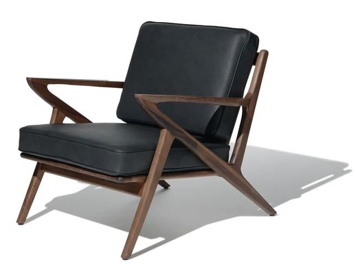Wohnzimmersessel Moderne Stoff Holzsofa Stuhl Freizeit-Lounge Massivholz Stuhl W59*D59*H57CM