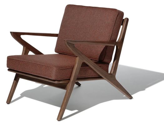 Wohnzimmersessel Moderne Stoff Holzsofa Stuhl Freizeit-Lounge Massivholz Stuhl W59*D59*H57CM