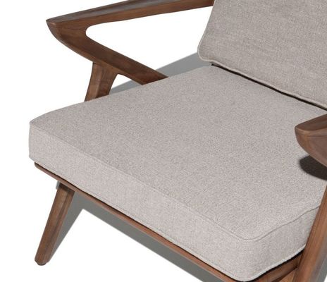 Wohnzimmersessel Moderne Stoff Holzsofa Stuhl Freizeit-Lounge Massivholz Stuhl W59*D59*H57CM