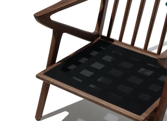 Wohnzimmersessel Moderne Stoff Holzsofa Stuhl Freizeit-Lounge Massivholz Stuhl W59*D59*H57CM