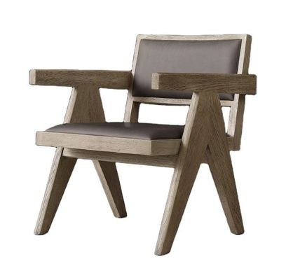 Hochwertige Hotelrestaurants Home Moderne Holz PU Stühle mit Armlehne W52*D53.3*H70CM für Wohnzimmerstuhl