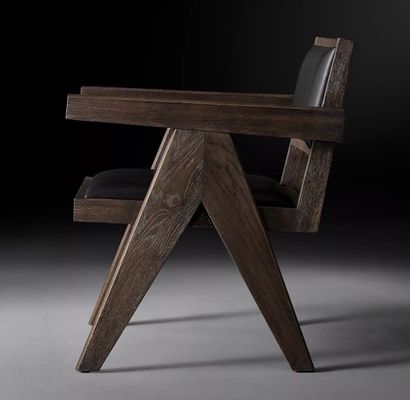 Hochwertige Hotelrestaurants Home Moderne Holz PU Stühle mit Armlehne W52*D53.3*H70CM für Wohnzimmerstuhl