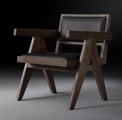 Hochwertige Hotelrestaurants Home Moderne Holz PU Stühle mit Armlehne W52*D53.3*H70CM für Wohnzimmerstuhl