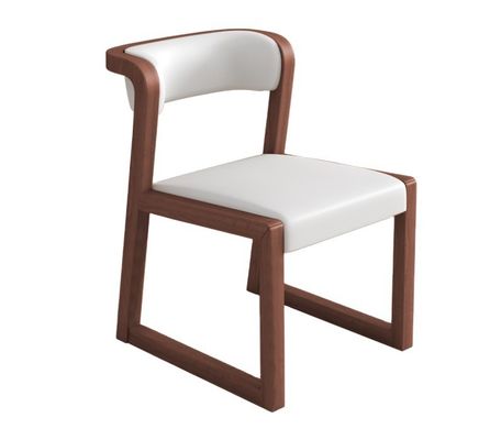 Holz PU Leder/Baumwolle und Leinen Stuhl W56*D51*H71CM für Esszimmer Restaurant im modernen nordischen Stil ohne Klappen