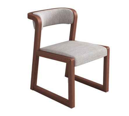 Holz PU Leder/Baumwolle und Leinen Stuhl W56*D51*H71CM für Esszimmer Restaurant im modernen nordischen Stil ohne Klappen