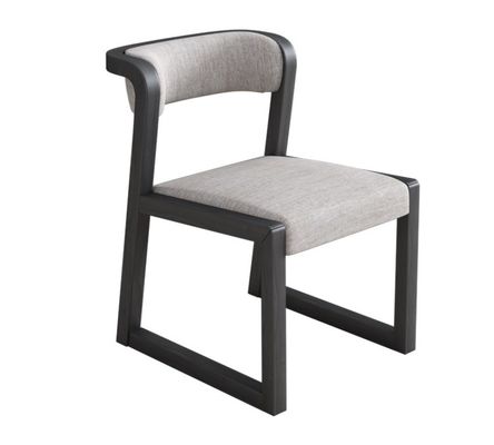 Holz PU Leder/Baumwolle und Leinen Stuhl W56*D51*H71CM für Esszimmer Restaurant im modernen nordischen Stil ohne Klappen