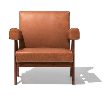 Freizeit-Lounge Sofa aus massivem Holz Stuhl mit individuellen PU-Leder und Asche Holzrahmen