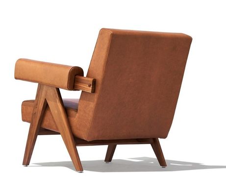 Freizeit-Lounge Sofa aus massivem Holz Stuhl mit individuellen PU-Leder und Asche Holzrahmen