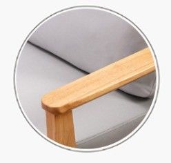 Robuste Wohnzimmermöbel Sofa Set mit modernem Holzleder in Grau/Weiß/Blau/Braun und robustem Design