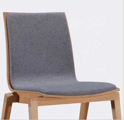 Hochrücken moderner komfortabler Stoff Samt Nordische Esstühle für Holz Restaurant Hotel Cafe Möbelstuhl