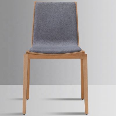 Hochrücken moderner komfortabler Stoff Samt Nordische Esstühle für Holz Restaurant Hotel Cafe Möbelstuhl