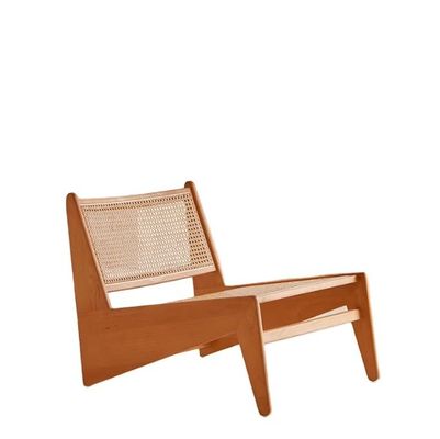Freizeitstuhl Holz Rattan Sofa Stühle in natürlicher/schwarzer/Nuss-/Cherry Holzfarbe für Design Wohnzimmer