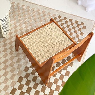 Freizeitstuhl Holz Rattan Sofa Stühle in natürlicher/schwarzer/Nuss-/Cherry Holzfarbe für Design Wohnzimmer