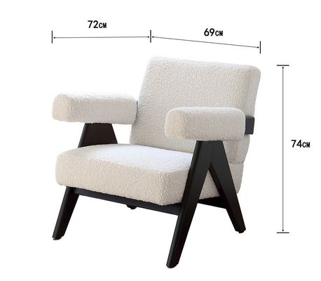 LL-C26 Holzpolster Freizeitstuhl für Wohnzimmer W69*D72*H74 cm