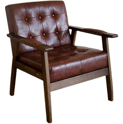 Moderne Holz PU Leder Cafe Sofa Stuhl italienischer Luxus Design Stil für Esszimmer Restaurant