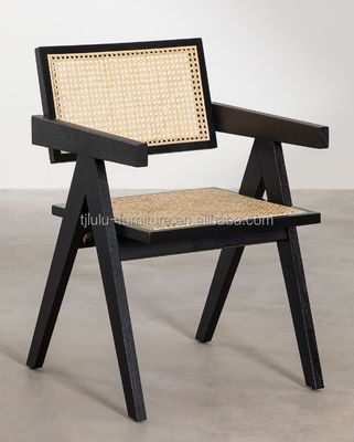 Zuhause Möbel Nordic Solid Wood Rattan Esszessel für Hotel- und Wohnzimmermöbel