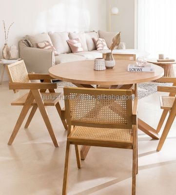 Zuhause Möbel Nordic Solid Wood Rattan Esszessel für Hotel- und Wohnzimmermöbel