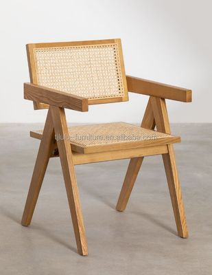 Zuhause Möbel Nordic Solid Wood Rattan Esszessel für Hotel- und Wohnzimmermöbel