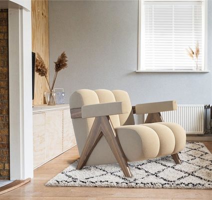Modernes Design Holzgewebe Wohnzimmer Polstered Esszimmer Stuhl Sofa Set Möbel