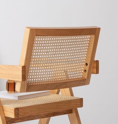 Holzrohr-Wickel-Armlehnen-Esstuhl für moderne Esszimmermöbel