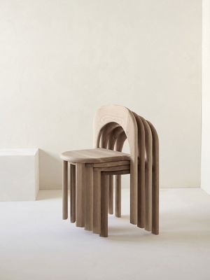 Standfestes Holz Esszimmer Restaurant Modernes Design Stapelstuhl