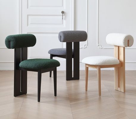 Modernes Wohnen Möbel Design Stoff Esszimmer Restaurant Stuhl mit Massivholz Stil