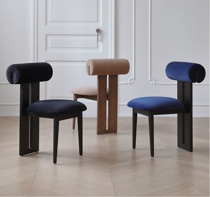 Modernes Wohnen Möbel Design Stoff Esszimmer Restaurant Stuhl mit Massivholz Stil