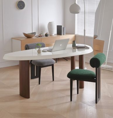 Modernes Wohnen Möbel Design Stoff Esszimmer Restaurant Stuhl mit Massivholz Stil