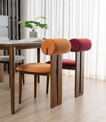 Modernes Wohnen Möbel Design Stoff Esszimmer Restaurant Stuhl mit Massivholz Stil