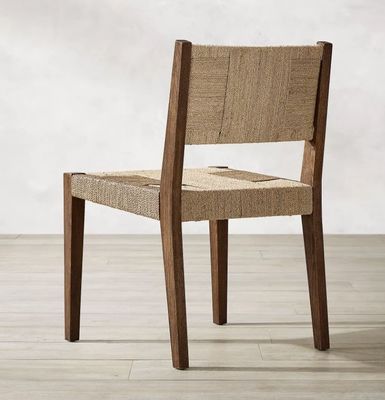 Natürliche Oberfläche Nitrolacquer Massivholz Gewebt Schnur Eiche Esszessel für modernes japanisches Design Restaurant oder Armlehne
